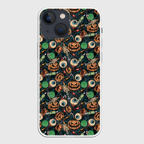 Чехол для iPhone 13 mini с принтом Счастливого Хэллоуина в Тюмени,  |  | halloween | holiday | pumpkin | samayn | vampire | zombie | вампир | ведьма | вечеринка | день всех святых | зомби | карнавал | маскарад | мертвец | оборотень | привидение | самайн | светильник джека | страшный джек | труп