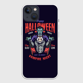 Чехол для iPhone 13 с принтом Вампир в Тюмени,  |  | halloween | holiday | pumpkin | samayn | vampire | zombie | вампир | ведьма | вечеринка | день всех святых | зомби | карнавал | маскарад | мертвец | оборотень | привидение | самайн | светильник джека | страшный джек | труп