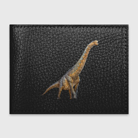 Обложка для студенческого билета с принтом Брахиозавр в Тюмени, натуральная кожа | Размер: 11*8 см; Печать на всей внешней стороне | Тематика изображения на принте: арт | брахиозавр | динозавр | доисторические | рисунок