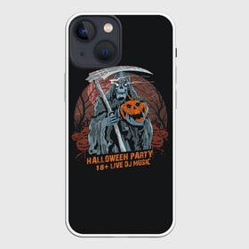 Чехол для iPhone 13 mini с принтом Смерть с Косой в Тюмени,  |  | halloween | holiday | pumpkin | samayn | zombie | вампир | ведьма | вечеринка | день всех святых | зомби | карнавал | маскарад | мертвец | оборотень | привидение | самайн | светильник джека | страшный джек | труп | тыква