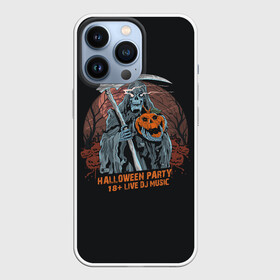 Чехол для iPhone 13 Pro с принтом Смерть с Косой в Тюмени,  |  | halloween | holiday | pumpkin | samayn | zombie | вампир | ведьма | вечеринка | день всех святых | зомби | карнавал | маскарад | мертвец | оборотень | привидение | самайн | светильник джека | страшный джек | труп | тыква