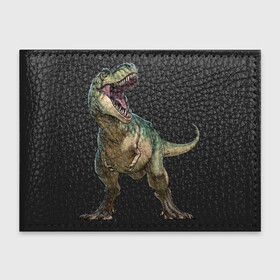 Обложка для студенческого билета с принтом Тираннозавр в Тюмени, натуральная кожа | Размер: 11*8 см; Печать на всей внешней стороне | Тематика изображения на принте: арт | динозавр | доисторические | рисунок | тираннозавр | хищник