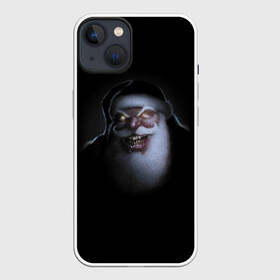 Чехол для iPhone 13 с принтом Свирепый кровожадный Санта в Тюмени,  |  | beard | hype | jaw | moustache | muzzle | new year | saliva | santa klaus | teeth | view | борода | взгляд | дед мороз | зубы | новый год | пасть | слюна | усы | хайп