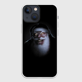 Чехол для iPhone 13 mini с принтом Свирепый кровожадный Санта в Тюмени,  |  | beard | hype | jaw | moustache | muzzle | new year | saliva | santa klaus | teeth | view | борода | взгляд | дед мороз | зубы | новый год | пасть | слюна | усы | хайп