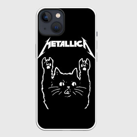 Чехол для iPhone 13 с принтом METALLICA  МЕТАЛЛИКА. в Тюмени,  |  | metallica | кот | котэ | металлика | музыка | рок