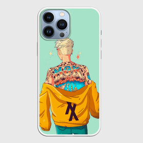 Чехол для iPhone 13 Pro Max с принтом МГК в Тюмени,  |  | hip hop | machine gun kelly | mgk | rap | rep | исполнители | исполнитель | колсон бэйкер | машин ган келли | музыка | реп