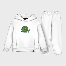 Детский костюм хлопок Oversize с принтом pepe, pepe love, пепе лов в Тюмени,  |  | frog pepe | happy | happy new year | mem | meme | peepo | pepe | pepe love | pepelove | twitch | лове | лягушка пепе | лягушонок | лягушонок пепе | пепе лов