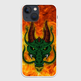 Чехол для iPhone 13 mini с принтом Японский дракон | Japanese Dragon в Тюмени,  |  | dragon | fire | japanese dragon | monster | драго | дракон | монстр | огнедыщащий | огонь | прикольная картинка | чудовище | японский дракон | ящерица