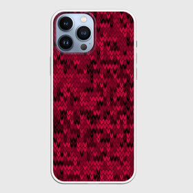 Чехол для iPhone 13 Pro Max с принтом Красно черный абстрактный узор в Тюмени,  |  | Тематика изображения на принте: абстрактный | вязание | красно черный | красный | модный | скандинавский | современный