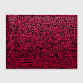 Обложка для студенческого билета с принтом Красно черный абстрактный узор в Тюмени, натуральная кожа | Размер: 11*8 см; Печать на всей внешней стороне | абстрактный | вязание | красно черный | красный | модный | скандинавский | современный