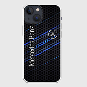 Чехол для iPhone 13 mini с принтом MERCEDES LOGO NEON в Тюмени,  |  | amg | mercedes | авто | автомобиль | иномарка | логотип | машина | мерс | мерседес | соты | стальная броня | текстура