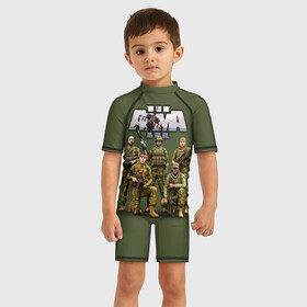 Детский купальный костюм 3D с принтом Арма   Arma, военный симулятор в Тюмени, Полиэстер 85%, Спандекс 15% | застежка на молнии на спине | arma | arma tactics | army | khaki | machine | soldiers | tactical | war | автоматы | арма | армия | военный симулятор | война | оружие | симулятор | солдаты | стрелялки | тактические | хаки