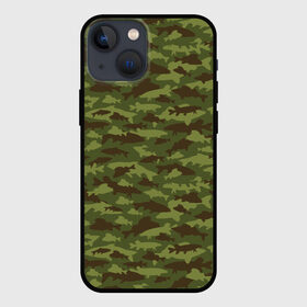 Чехол для iPhone 13 mini с принтом Рыбак (камуфляж из рыб) в Тюмени,  |  | camouflage | fish | fishing | military | блесна | воблер | донка | закидушка | камуфляж | крючок | милитари | подсак | поплавок | природа | рыба | рыбак | рыбалка | рыбалка камуфляж | рыбная ловля | рыболов | садок