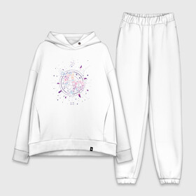 Женский костюм хлопок Oversize с принтом Capricorn Козерог из цветов в Тюмени,  |  | art | floral | flower | flowers | geometric | gradient | saturn | space | арт | геометрия | гороскоп | градиент | графика | иллюстрация | космос | минимализм | мистика | мистицизм | подарок козерогу | сатурн | созвездие