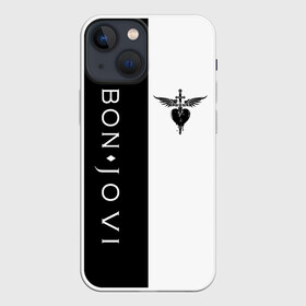 Чехол для iPhone 13 mini с принтом BON JOVI BLACK WHITE в Тюмени,  |  | bon jovi | have a nice day | john | альбом | арена | бон | бон джови | глэм | группа | джови | джон | метал | музыка | надпись | песни | поп | попрок | рок | рокер | смайл | солист | софт | стена | хард | хеви | хевиметал