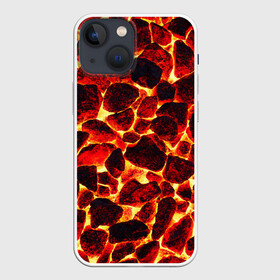 Чехол для iPhone 13 mini с принтом КАМНИ В МАГМЕ | ROCKS IN MAGMA в Тюмени,  |  | abstract | fire | high temperature | lava | magma | magmatic | melt | texture | абстракция | высокая температура | камни в магме | лава | магма | магматический | магмовый | огонь | расплав | текстура