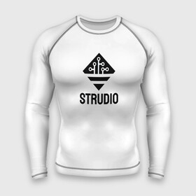 Мужской рашгард 3D с принтом Strudio logo(white) в Тюмени,  |  | kingdoms life | strudio | игры | пиксели | простота | стратегии