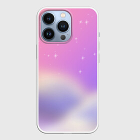 Чехол для iPhone 13 Pro с принтом Звёздное небо розовый закат в Тюмени,  |  | закат | звёзды | магия | небо | облака | пейзаж | романтика | фентези