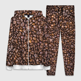 Женский костюм 3D с принтом Кофемания в Тюмени,  |  | black | coffee | coffee beans | coffeemania | roasted | жареные | зерна | кофе | кофейные | кофемания | черные