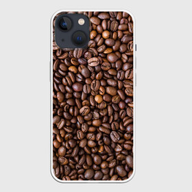 Чехол для iPhone 13 с принтом Кофемания в Тюмени,  |  | Тематика изображения на принте: black | coffee | coffee beans | coffeemania | roasted | жареные | зерна | кофе | кофейные | кофемания | черные