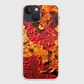 Чехол для iPhone 13 mini с принтом Живопись коррозии металла в Тюмени,  |  | art | bubbles | corrosion | metal | old | paint | painting | pop art | rust | арт | живопись | искусство | коррозия | краска | металл | пузыри | ржавчина | старая