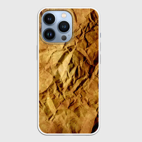 Чехол для iPhone 13 Pro с принтом Старая мятая бумага в Тюмени,  |  | crumpled | dirty | old | packaging | paper | relief | rusty | texture | wrinkled | yellow | бумага | грязная | желтая | мятая | помятая | рельеф | ржавая | старая | текстура | упаковочная