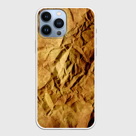 Чехол для iPhone 13 Pro Max с принтом Старая мятая бумага в Тюмени,  |  | crumpled | dirty | old | packaging | paper | relief | rusty | texture | wrinkled | yellow | бумага | грязная | желтая | мятая | помятая | рельеф | ржавая | старая | текстура | упаковочная