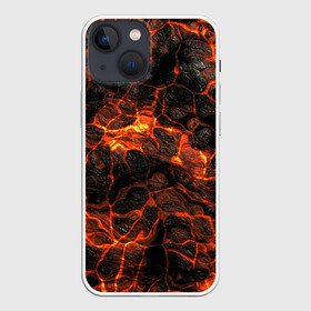 Чехол для iPhone 13 mini с принтом Горящая лава в Тюмени,  |  | Тематика изображения на принте: burning | fire | flowing | lava | plasma | streaks | texture | waves | волны | горящая | лава | огонь | плазма | разводы | текстура | течет