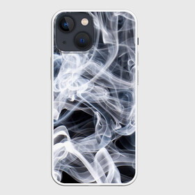 Чехол для iPhone 13 mini с принтом Графика дыма в Тюмени,  |  | art | black and white | graphics | lines | puffs of smoke | smoke | waves | волны | графика | дым | искусство | клубы дыма | линии | чернобелая