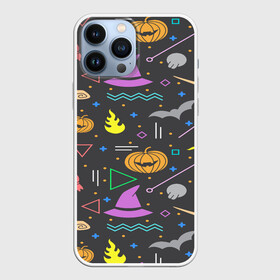 Чехол для iPhone 13 Pro Max с принтом Уютный Halloween в Тюмени,  |  | halloween | ведьма | летучая мышь | тыква | хэллоуин