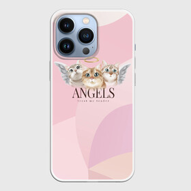 Чехол для iPhone 13 Pro с принтом Кошечки   ангелы в Тюмени,  |  | angels | ангел | ангелы | кот | котенок | котик | кошка | милая