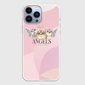 Чехол для iPhone 13 Pro Max с принтом Кошечки   ангелы в Тюмени,  |  | angels | ангел | ангелы | кот | котенок | котик | кошка | милая