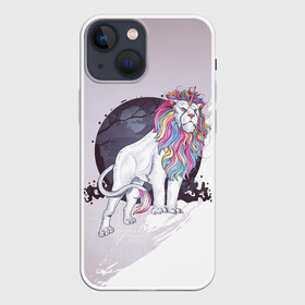 Чехол для iPhone 13 mini с принтом Царь единорогов в Тюмени,  |  | арт | графика | единорог | животные | звери | лев | мифы | рог | царь зверей