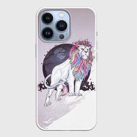 Чехол для iPhone 13 Pro с принтом Царь единорогов в Тюмени,  |  | арт | графика | единорог | животные | звери | лев | мифы | рог | царь зверей