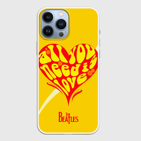 Чехол для iPhone 13 Pro Max с принтом All u need is love Beatles в Тюмени,  |  | alternative | beatles | music | rock | альтернатива | битлс | битлы | джон леннон | джордж харрисон | музыка | пол маккартни | ринго старр | рок