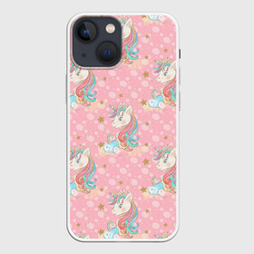 Чехол для iPhone 13 mini с принтом Единороги для девочек в Тюмени,  |  | девочка | единороги | единорожка | лошадка | лошадь | милая | пони