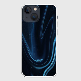 Чехол для iPhone 13 mini с принтом Космическая волна в Тюмени,  |  | абстракция | волна | жидкий | жидкость | кислота | линия | плавный | психоделика | синий | стиль | текстура | темный | тякучий | холод | чернила | черный