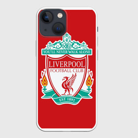 Чехол для iPhone 13 mini с принтом F.C. LIVERPOOL в Тюмени,  |  | игра | клуб | ливерпуль | спорт | футбол