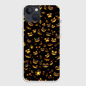 Чехол для iPhone 13 с принтом Ночные монстры в Тюмени,  |  | halloween | монстр | паттерн | тыква | тыквы | хэллоуин