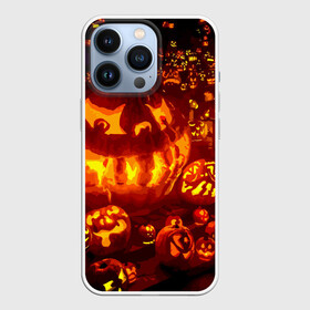 Чехол для iPhone 13 Pro с принтом Тыквы на Хэллоуин в Тюмени,  |  | angry | different | fear | funny | glow | happy halloween | holiday | many | night | pumpkins | весёлые | злые | много | ночь | праздник | разные | светятся | тыквы | хэллоуин