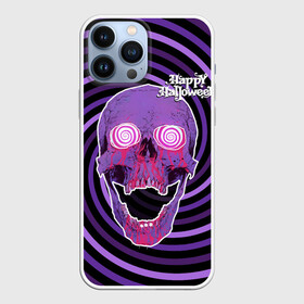 Чехол для iPhone 13 Pro Max с принтом Магический череп в Тюмени,  |  | blood | day of the dead | from the eyes | happy halloween | holiday | hypnosis | lilac | look | magical | skull | spiral | взгляд | гипноз | день мертвых | из глаз | кровь | магический | праздник | сиреневый | спираль | хэллоуин | череп