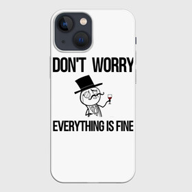 Чехол для iPhone 13 mini с принтом чехол с мемами в Тюмени,  |  | dont worry | memes | всё норм | мемы | не волнуйся