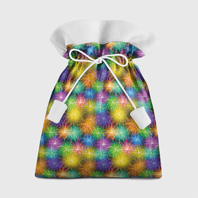 Подарочный 3D мешок с принтом Праздничный Салют в Тюмени, 100% полиэстер | Размер: 29*39 см | Тематика изображения на принте: 9 мая | выпускной | день победы | день рождения | новый год | огнепад | петарды | праздник | разноцветные огни | салют | свадьба | фейерверк