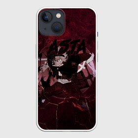 Чехол для iPhone 13 с принтом Аста Черный клевер Red style в Тюмени,  |  | asta | black clover | bulls | акума | аста | быки | демон | пятилистник | черный клевер