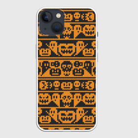 Чехол для iPhone 13 с принтом Свитер с тыквами в Тюмени,  |  | halloween | вязанный | вязаный | привидение | свитер | скелет | тыквы | узор | хэллоуин | череп