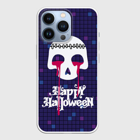 Чехол для iPhone 13 Pro с принтом Кровавые слёзы зомби в Тюмени,  |  | blood | bloody tears | flowing | happy halloween | sewn up | skull | zombie | зашитый | зомби | кровавые слезы | кровь | праздник | течет | хэллоуин | череп