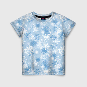 Детская футболка 3D с принтом Морозец в Тюмени, 100% гипоаллергенный полиэфир | прямой крой, круглый вырез горловины, длина до линии бедер, чуть спущенное плечо, ткань немного тянется | merry christmas | дед мороз | ёлка | зима | мороз | новый год | подарок | праздник | рождество | с новым годом | сантаклаус | снег | снеговик | снегурочка | снежинки | снежные узоры | узоры
