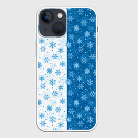 Чехол для iPhone 13 mini с принтом Снежинки (зимняя пора) в Тюмени,  |  | Тематика изображения на принте: merry christmas | дед мороз | ёлка | зима | мороз | новый год | подарок | праздник | рождество | с новым годом | сантаклаус | снег | снеговик | снегурочка | снежинки | снежные узоры | узоры