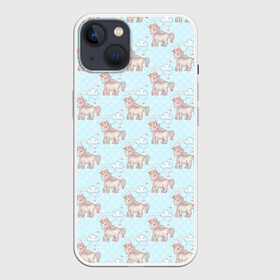 Чехол для iPhone 13 с принтом Маленькие единороги в Тюмени,  |  | единорог | лошадка | лошадь | милая | милые пони | пони