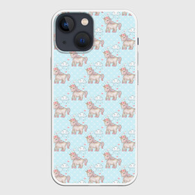Чехол для iPhone 13 mini с принтом Маленькие единороги в Тюмени,  |  | единорог | лошадка | лошадь | милая | милые пони | пони
